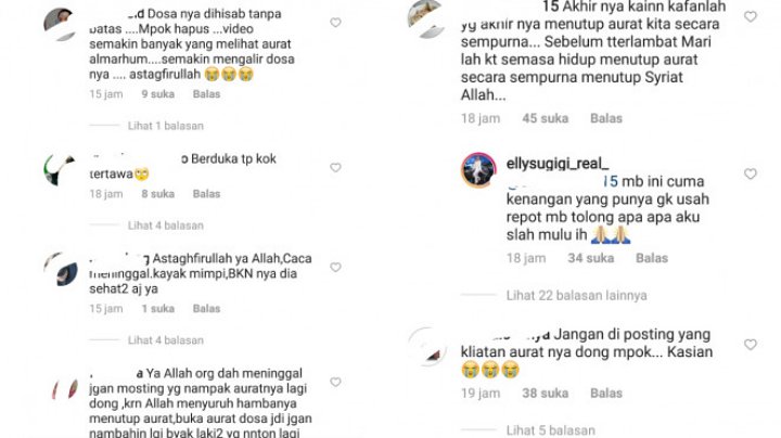 Ely Sugigi Diprotes Sampaikan Duka Atas Meninggalnya Chacha Sherly Pakai Video \'Cicilalang\'