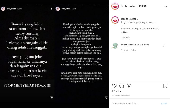Simpang Siur Soal Meninggalnya Chacha Sherly, Cita Citata Siapkan Mental Untuk Ungkap Faktanya