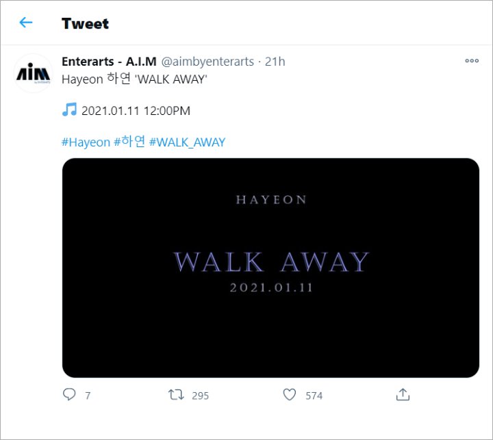 Hayeon Adik Tae Yeon Girls\' Generation Siap Comeback dengan Single \'Walk Away\'