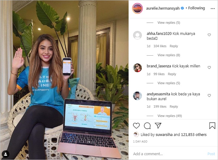 Penampilan Aurel Hermansyah Jadi Sorotan Netizen