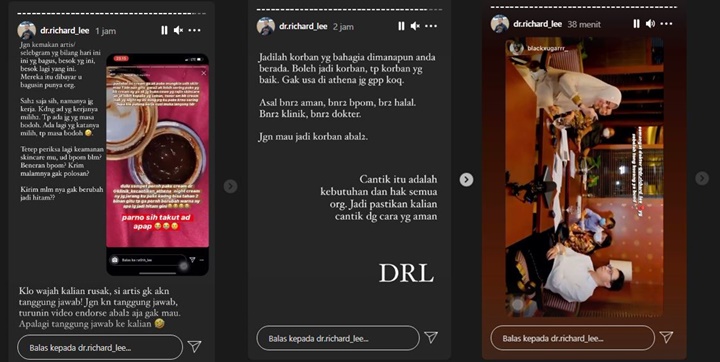 Reaksi dr Richard Lee