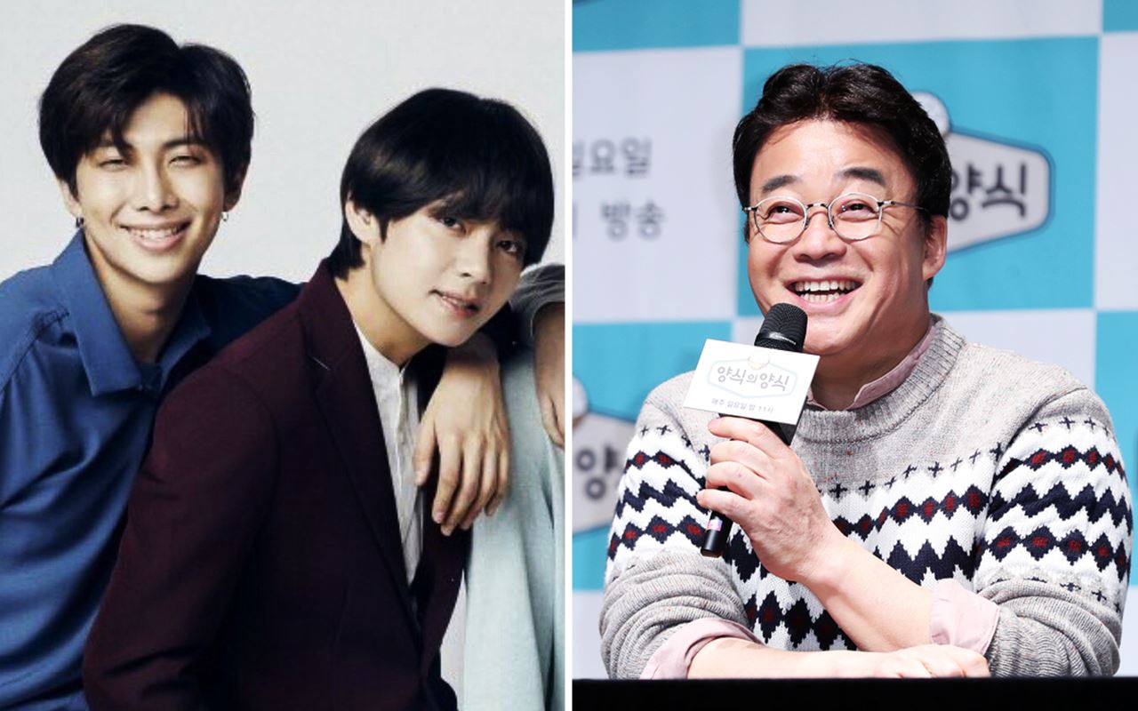 V dan RM BTS Sungkan Minta Tanda Tangan Chef Baek Jong Won untuk Ibunda