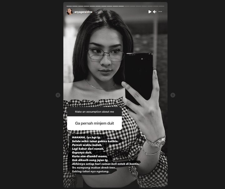 Saking Takutnya Ngutang, Anya Geraldine Pilih Lakukan Ini Saat Kabur Dari Rumah