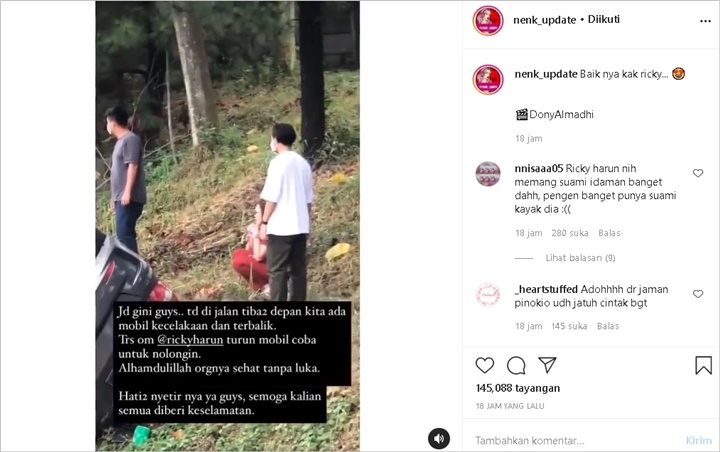 Aksi Ricky Harun Bantu Korban Kecelakaan Mobil Bikin Heboh, Ramai Disanjung