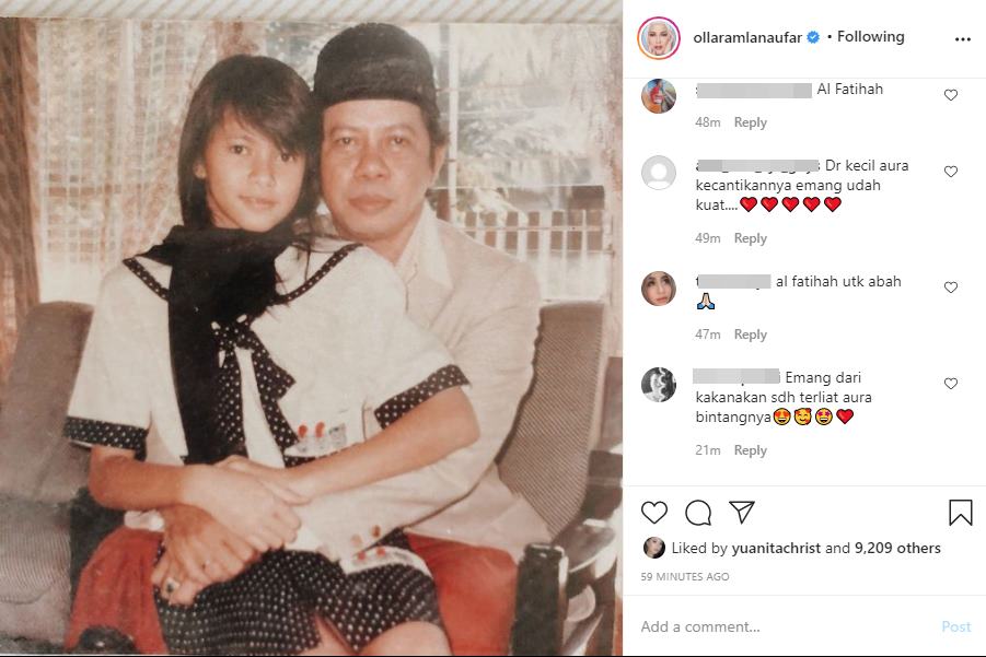 Olla Ramlan Unggah Foto Lawas Ungkap Rindu ke Mendiang Ayah, Paras Cantik Alami Jadi Sorotan