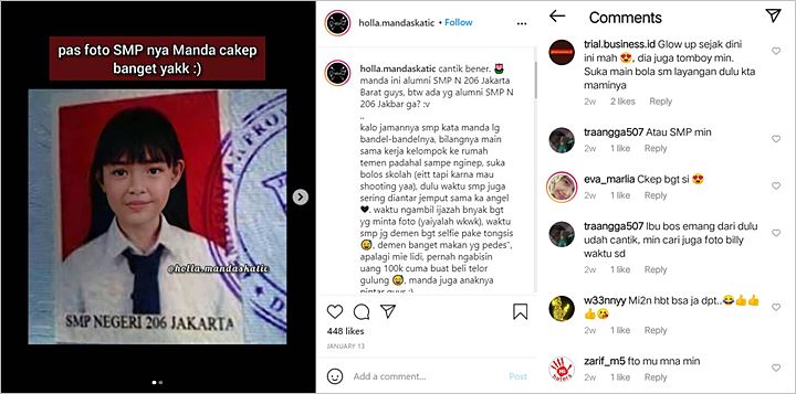 Beredar Pas Foto Amanda Manopo Saat SMP Bikin Salfok, Kebiasaan Uniknya Terungkap