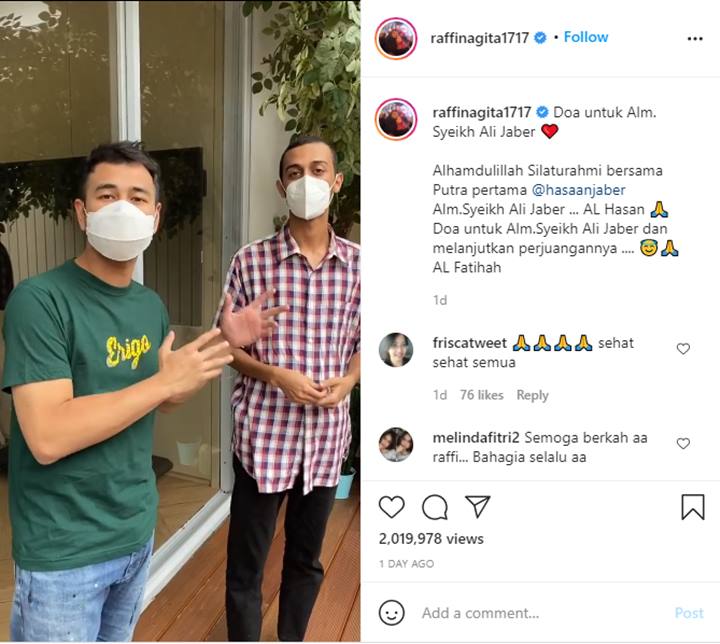 Perhatian Raffi Ahmad ke Putra Syekh Ali Jaber Jadi Sorotan: Kalau Ada Apa-Apa Hubungi Aku!