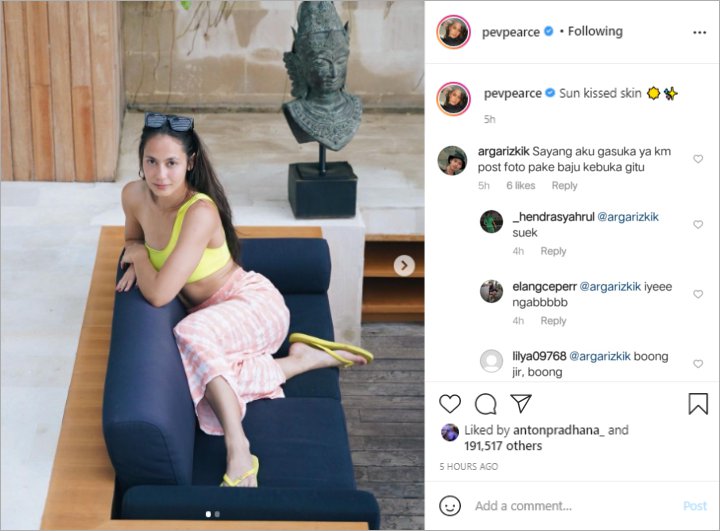Pevita Pearce Pakai Baju Terbuka Sampai Pamer Abs, Dapat Protes Sayang dari Penggemar