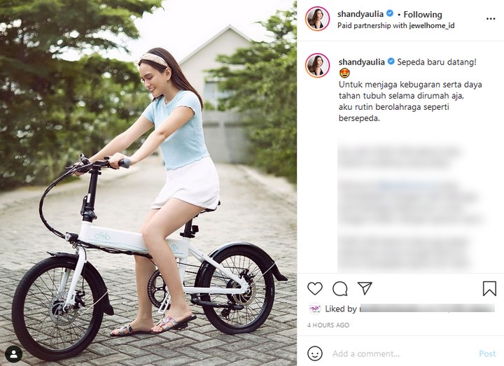 Shandy Aulia Bersepeda, Bagian Ini Bikin Salfok