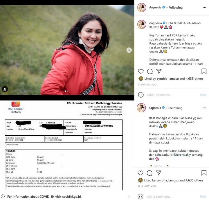 Donna Agnesia Sembuh Dari Covid-19, Betrand Peto Unfollow Ruben Onsu dan Sarwendah - Topik Pagi