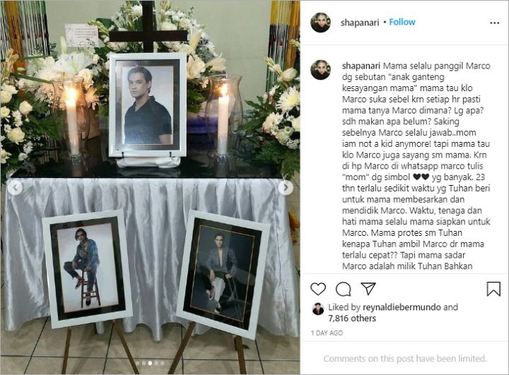 Curhat Pilu Ibunda Soal Kehidupan Marco Panari, Salah Gaul Hingga Meregang Nyawa
