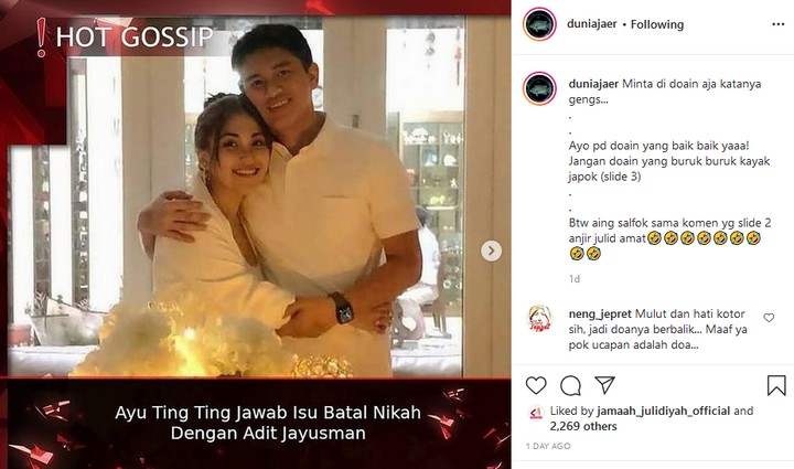 Adit dan Ayu Ting Ting Batal Nikah