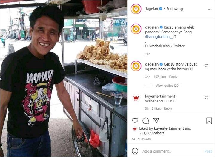 Tukang Gorengan Disebut Mirip Vino Bastian