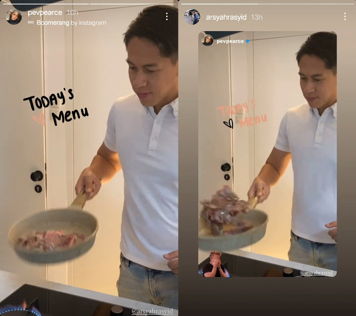 Pevita Pearce Pamer Wajah Tampan Arsyah Rasyid Saat Masak, Fokus Banget