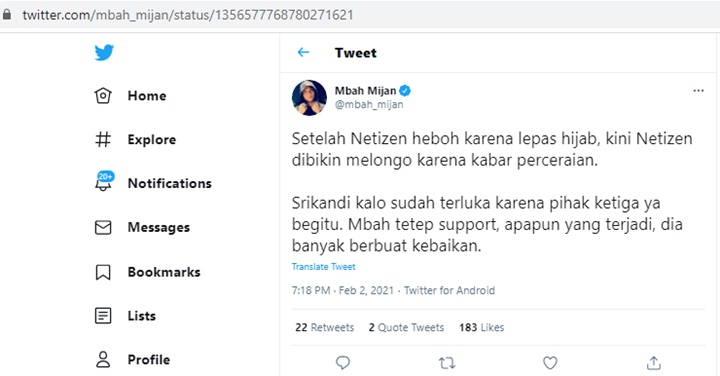 Kicauan Mbah Mijan