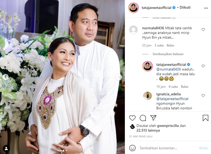 Gelar Pengajian 4 Bulan Kehamilan, Begini Reaksi Tata Janeeta Saat Anak Didoakan Mirip Hyun Bin