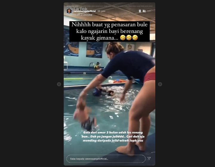 Begini Reaksi Vanessa Angel Pasca Panen Kritik Gara-Gara Ajari Anaknya Berenang