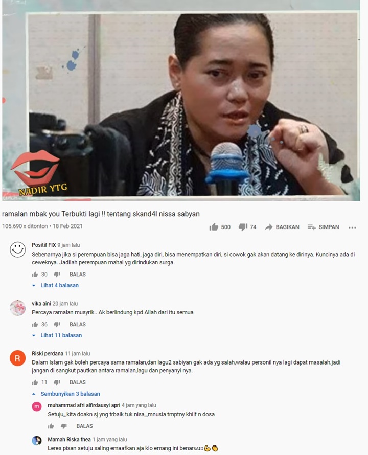 Ramalan Mbak You Soal Skandal Artis \'S\' Diduga Nissa Sabyan, Bakal Senasib Mulan Jameela?-Topik Pagi