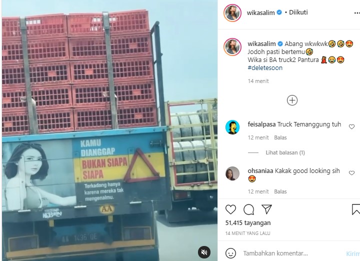 Wika Salim Sapa Pemilik Truk Yang Pampang Wajahnya, Langsung Teriak Begini