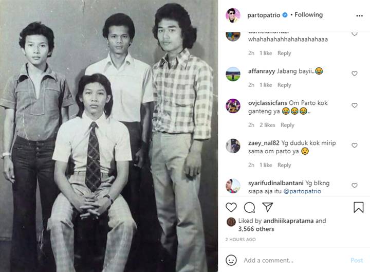 Parto Patrio Pamer Foto Lawas Masa Muda Bareng Tolbing Grup, Netter: Kok Ganteng Ya
