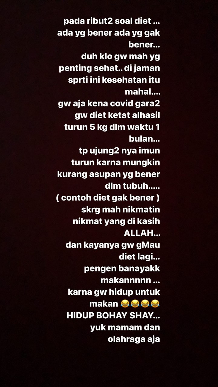 Sempat Kena Covid-19, Aura Kasih Sebut Gara-gara Lakukan Diet Ketat