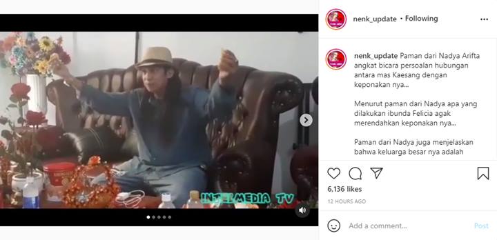 Paman Nadya Arifta Muncul Semprot Ibunda Felicia Tissue, Sebut Keluarganya Keturunan Sultan