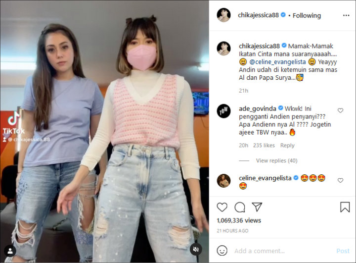 Chika Jessica Joget TikTok \'Tanpa Batas Waktu\', Komentar Ade Govinda Malah Dijawab Begini