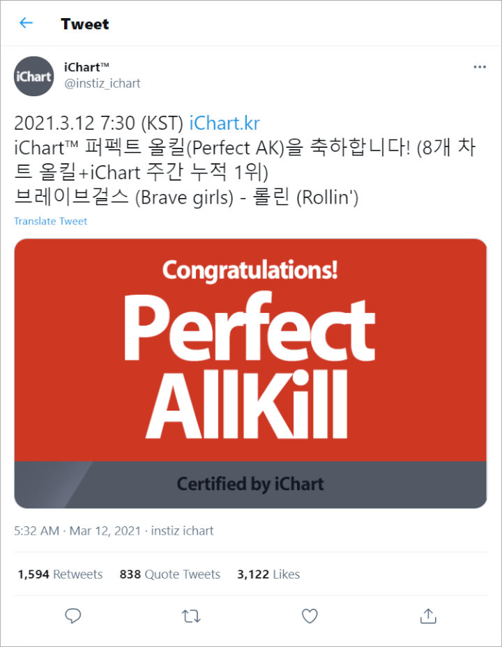 Kembali Bersinar, Lagu Brave Girls \'Rollin\' Raih Perfect All Kill 4 Tahun Pasca Dirilis