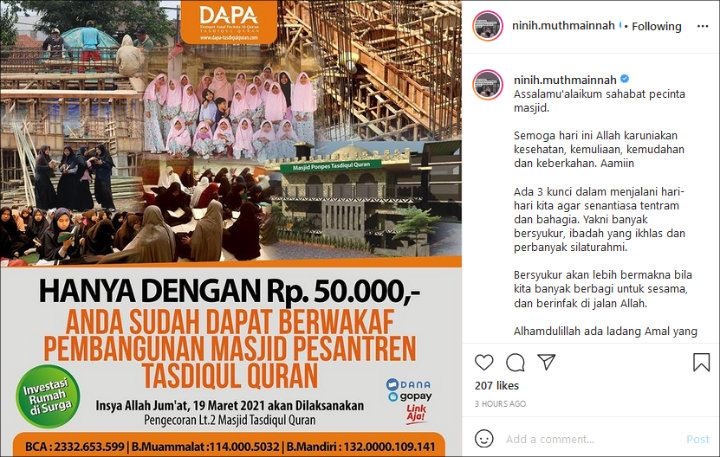 Postingan Teh Ninih Usai Digugat Cerai Aa Gym