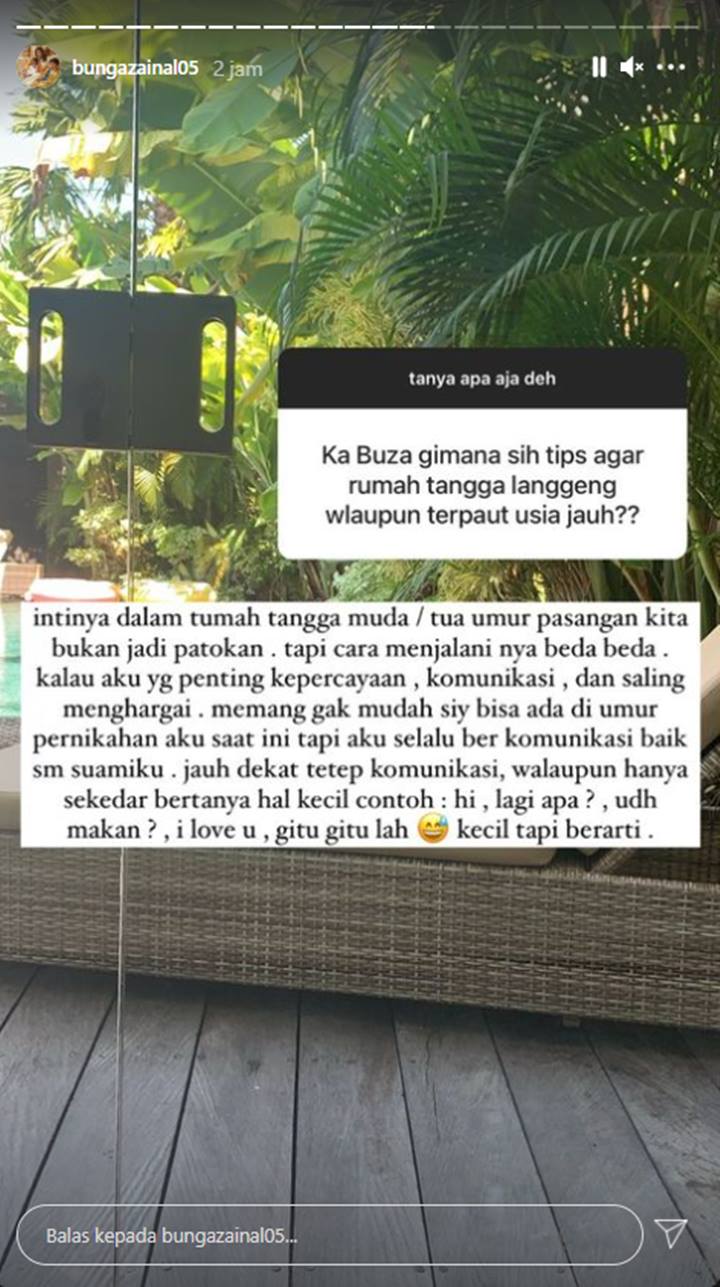 Bunga Zainal Beber Tips Rumah Tangga Langgeng Meski Suami Terpaut Usia Jauh