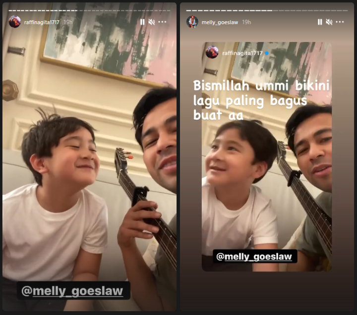InstaStory Raffi Ahmad dan Melly Goeslaw
