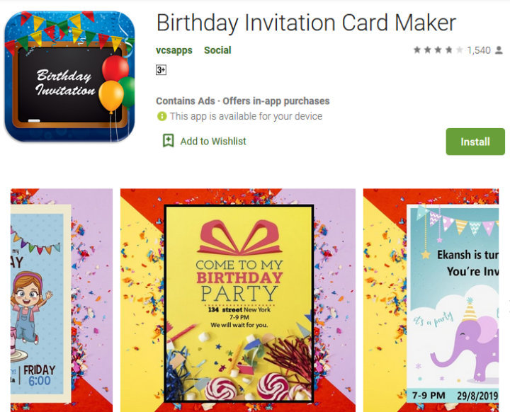 Birthday Invitation Card Maker