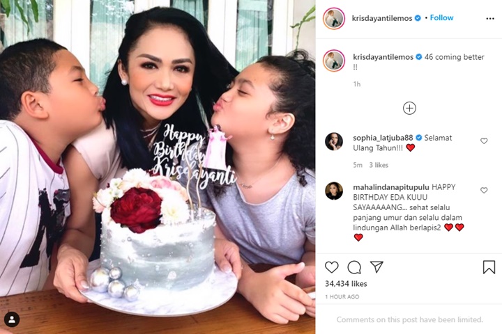Krisdayanti Pamer Momen Ultah Cuma Bertiga Bareng Anak-anak, Raul Lemos Kemana?