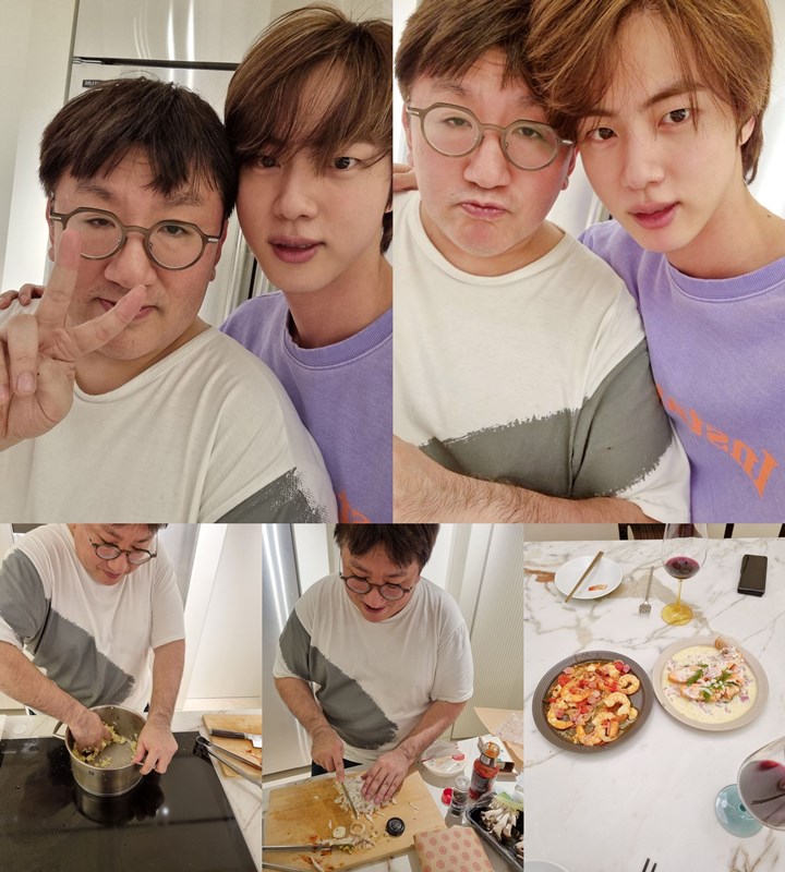 Jin BTS Pamer Selfie Bareng Bang Si Hyuk, Cara Panggil Bos Sendiri Tuai Sorotan