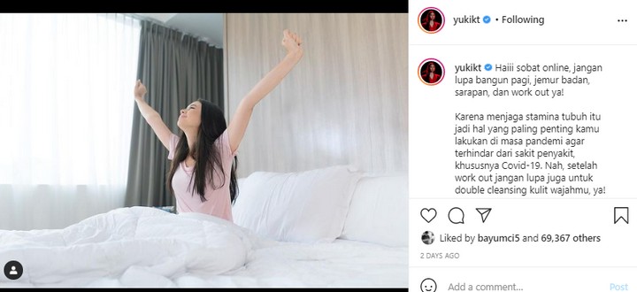 Yuki Kato Tetap Cantik Meski Bangun Tidur