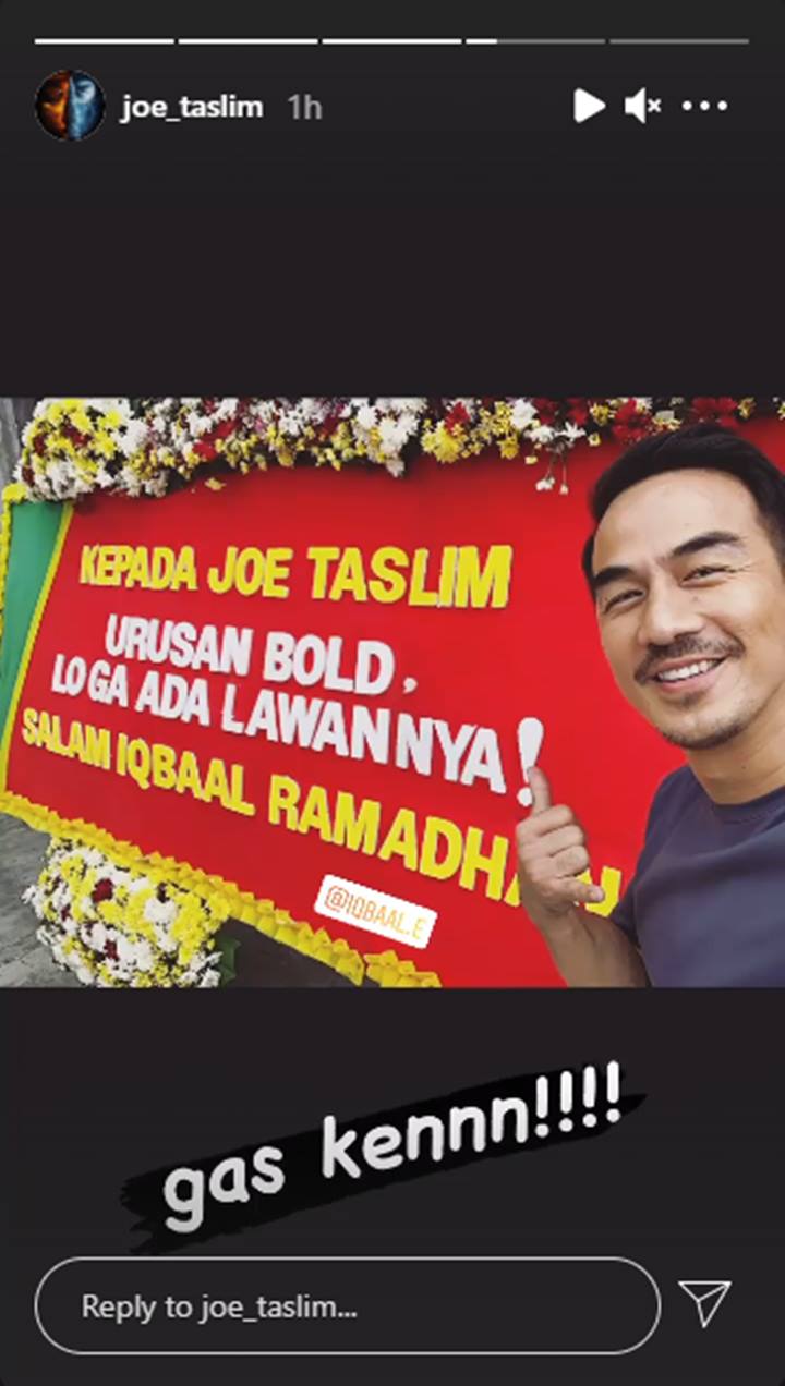 Iqbaal Ramadhan Bingung Dikirimi Karangan Bunga Raksasa Oleh Joe Taslim, Ada Apa?