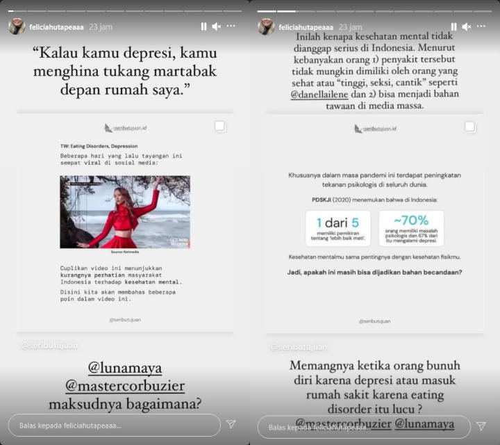 Felicia Hutapea Beber Jawaban Mengejutkan Luna Maya Usai Dikritik Remehkan Penderita Eating Disorder