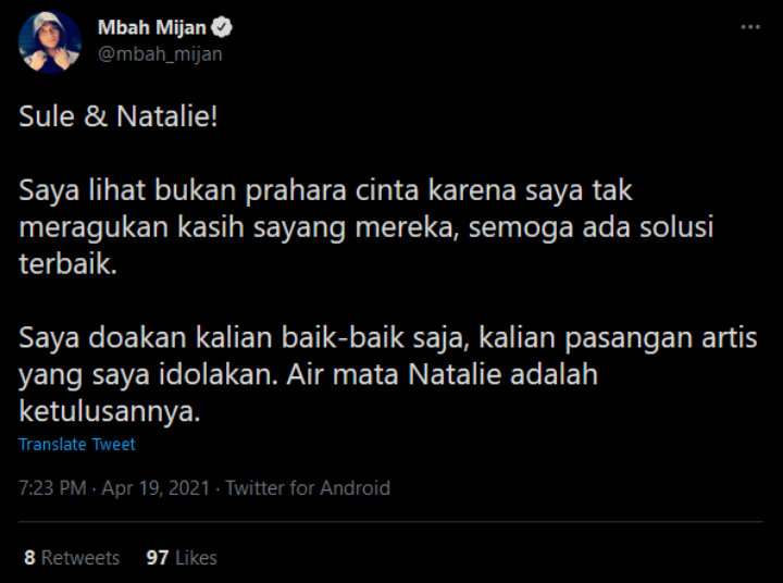 Tanggapi Isu Keretakan Rumah Tangga Sule, Mbah Mijan Ungkap Ketulusan Air Mata Nathalie Holscher