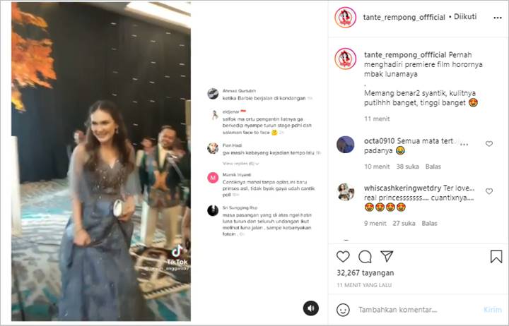 Luna Maya Kondangan Curi Perhatian