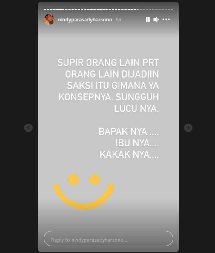 Dituduh Selingkuh, Nindy Ayunda Tertawakan Pihak Askara Bawa Saksi Gadungan ke Pengadilan