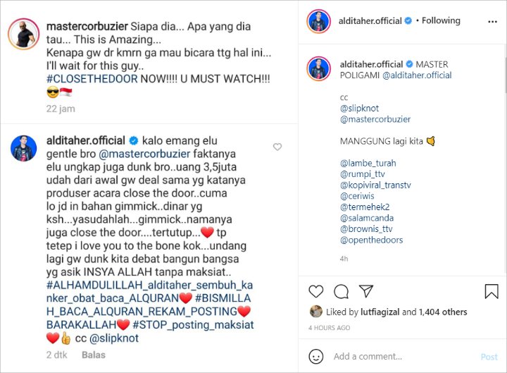 Aldi Taher Ternyata Tak Dibayar Saat Hadir di Podcast Deddy Corbuzier?