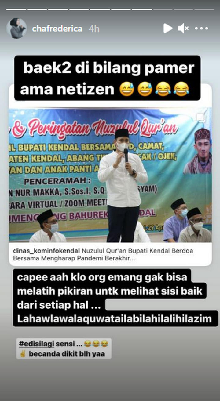 Chacha Frederica Kesal tanggapi Komentar Julis Netizen