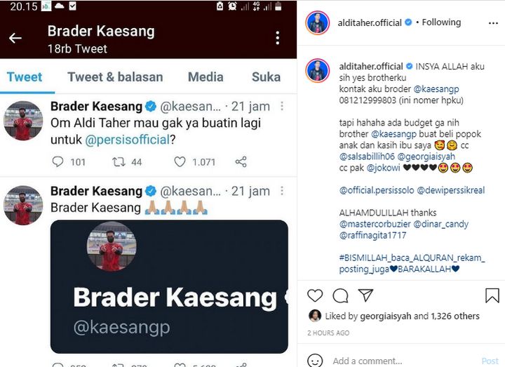 Aldi taher Heboh Ditanggapi Kaesang