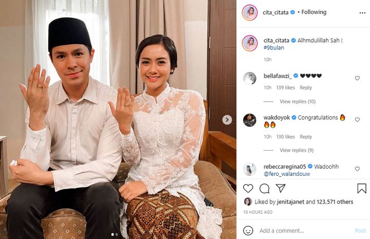 Foto Pernikahan Beredar, Cita Citata Dan Fero Walandouw Diam-Diam Menikah?