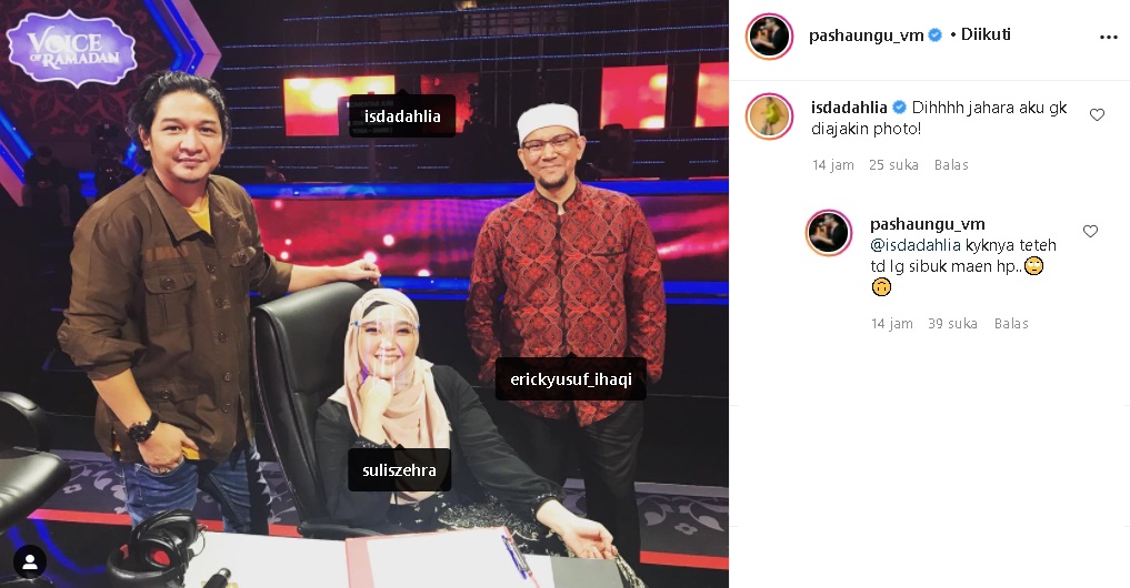 Iis Dahlia Protes Tak Diajak Foto Bareng Juri \'Voice Of Ramadan\' Lain, Begini Pembelaan Pasha Ungu