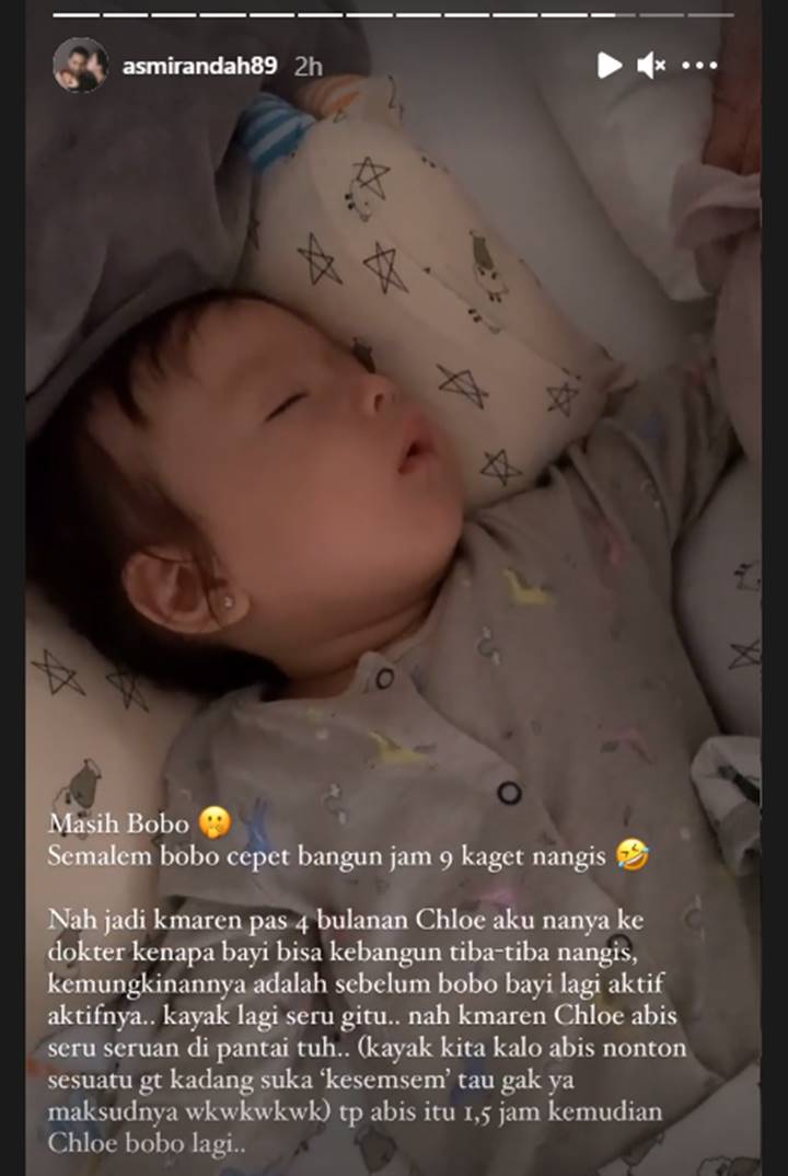 Asmirandah Ungkap Sang Putri Tiba-tiba Nangis Saat Bangun, Ternyata Ini Penyebabnya