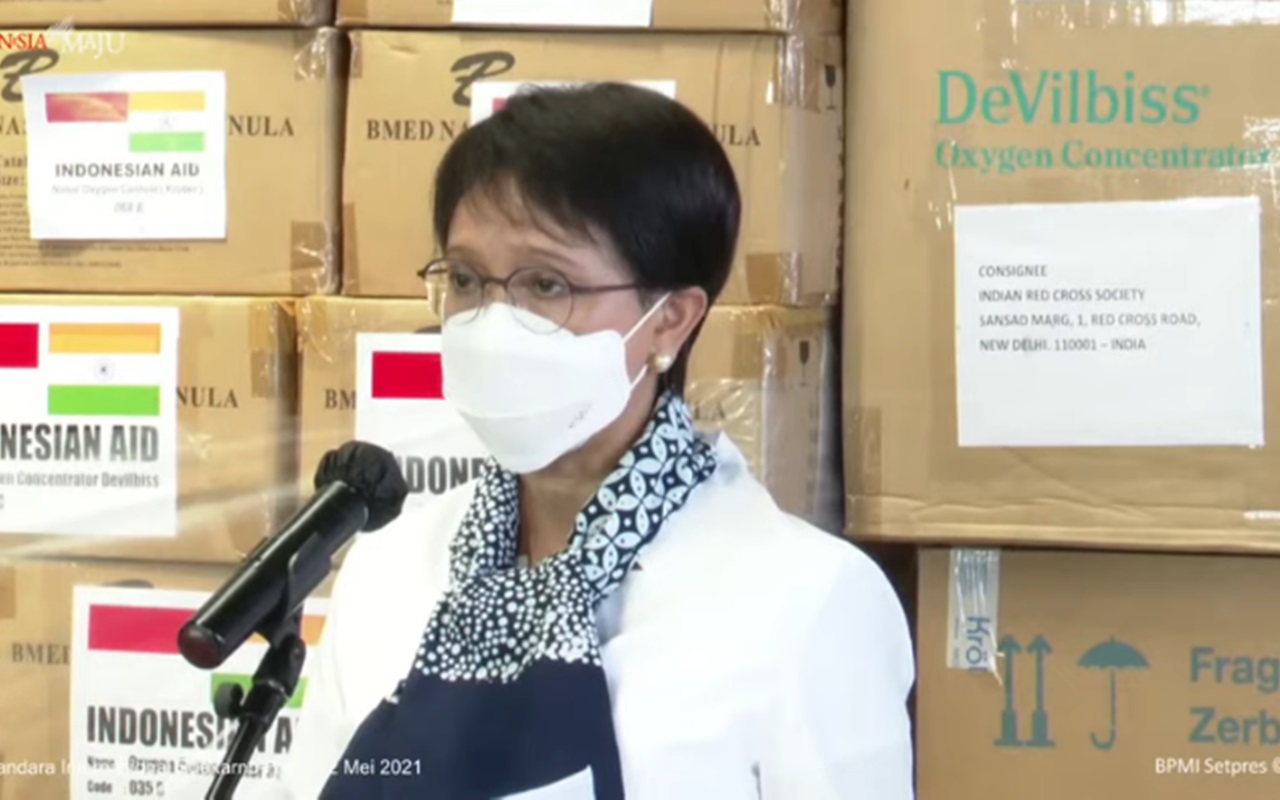 Indonesia Kirim Bantuan 200 Unit Oksigen Konsentrator, Menlu Retno Kenang Jasa India di Awal Pandemi