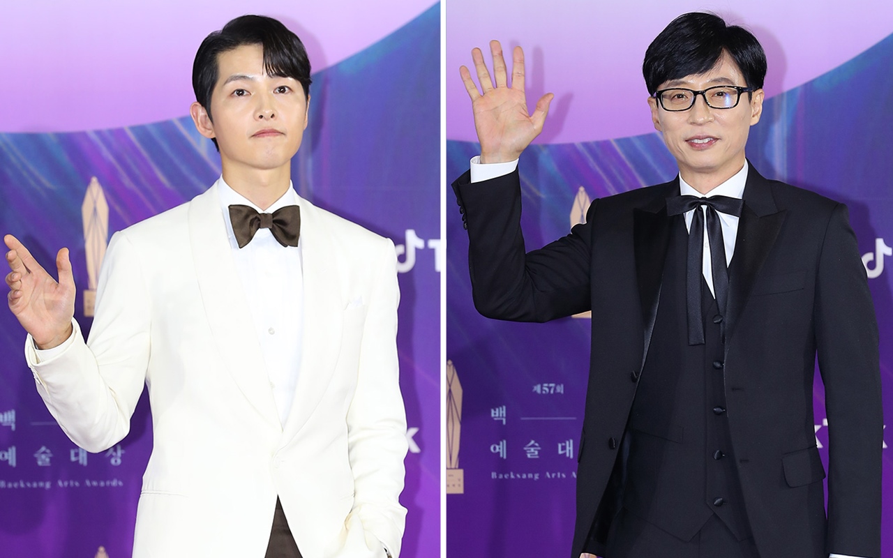 Baeksang Arts Awards 2021: Momen Manis Song Joong Ki dan Yoo Jae Seok Jadi Perbincangan