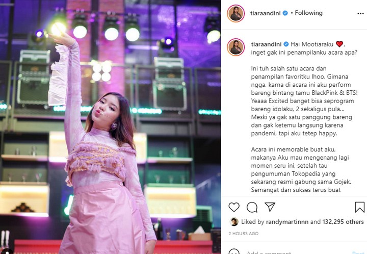 Tiara Andini Kenang Momen Bareng BTS dan BLACKPINK