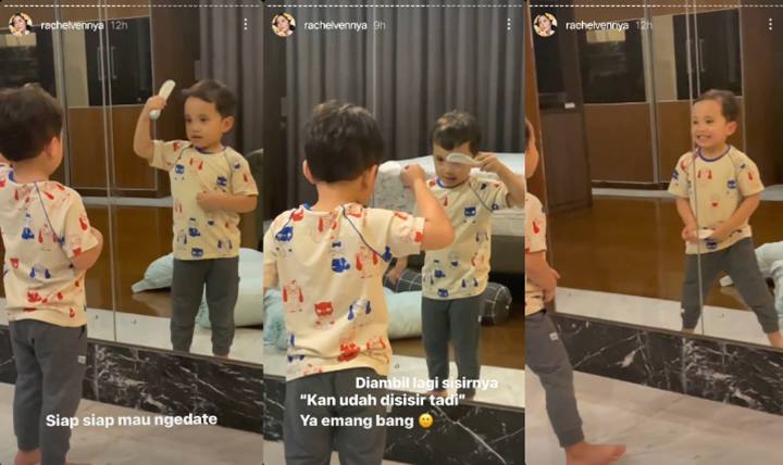 Beda Reaksi Anak-anak Rachel Vennya Saat Lihat Wajah Sendiri di Cermin, Gemas Maksimal!